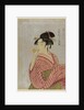 Young Woman Blowing a Glass Pipe (poppin), from the series Ten Types in the Physiognomic Study of Wo by Kitagawa Utamaro