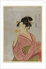 Young Woman Blowing a Glass Pipe (poppin), from the series Ten Types in the Physiognomic Study of Wo by Kitagawa Utamaro