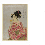 Young Woman Blowing a Glass Pipe (poppin), from the series Ten Types in the Physiognomic Study of Wo by Kitagawa Utamaro