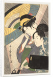 Two Women Under an Umbrella, 1790s by Kitagawa Utamaro