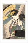 Two Women Under an Umbrella, 1790s by Kitagawa Utamaro