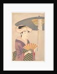 Woman Holding Up a Parasol, from the series Ten Types in the Physiognomic Study of Women, c. 1793 by Kitagawa Utamaro