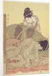 Mother Nursing Baby under Mosquito Net, c. 1795 by Kitagawa Utamaro