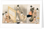Double pillow. Triptych, ca 1794 by Kitagawa Utamaro