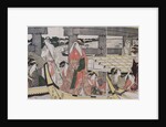 On top and beneath Ryogoku Bridge, c. 1796 by Kitagawa Utamaro