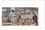 On top and beneath Ryogoku Bridge, c. 1796 by Kitagawa Utamaro