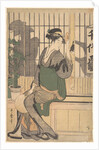 The Chiyozuru Teahouse (Shadows on the Shoji), 1790s by Kitagawa Utamaro