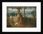 Landscape with Abraham and Isaac, Mid of 17th century by Jacob Grimmer