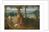 Landscape with Abraham and Isaac, Mid of 17th century by Jacob Grimmer
