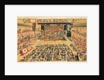 Odori-keiyo Edo-e no Sakae: Theatre interior with Shibaraku performance, 1858 by Utagawa Kunisada