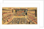 Odori-keiyo Edo-e no Sakae: Theatre interior with Shibaraku performance, 1858 by Utagawa Kunisada