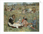 Nanny with children, 1912 by Isaak Izrailevich Brodsky