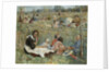 Nanny with children, 1912 by Isaak Izrailevich Brodsky