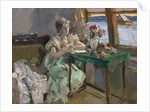 At the Window, 1918 by Konstantin Alexeyevich Korovin