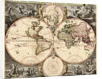 Orbis terrarum nova et accuratissima tabula, ca 1690 by Nicolaes Visscher