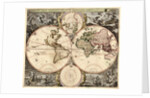 Orbis terrarum nova et accuratissima tabula, ca 1690 by Nicolaes Visscher
