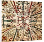 Aztec god Xiuhtecuhtli. The Codex Fejérváry-Mayer, 15th century by Pre-Columbian art