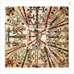 Aztec god Xiuhtecuhtli. The Codex Fejérváry-Mayer, 15th century by Pre-Columbian art