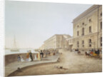 View of the Neva Embankment by the Old Hermitage Building, 1824 by Karl Petrovich Beggrov