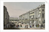 The Mikhailovskaya Street with view of the Michael Palace in St. Petersburg, First half of the 19th by Karl Petrovich Beggrov
