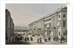 The Mikhailovskaya Street with view of the Michael Palace in St. Petersburg, First half of the 19th by Karl Petrovich Beggrov