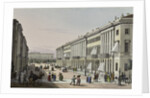 The Mikhailovskaya Street with view of the Michael Palace in St. Petersburg, First half of the 19th by Karl Petrovich Beggrov