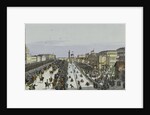 Public merry-making on the Admiralty Square in Saint Petersburg, First half of the 19th cent by Karl Petrovich Beggrov
