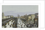 Public merry-making on the Admiralty Square in Saint Petersburg, First half of the 19th cent by Karl Petrovich Beggrov