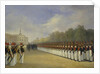 Parade of the Pavlovsky Guard Regiment on the Field of Mars in Saint Petersburg, 1830s by Adolphe Ladurner
