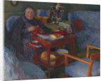 Woman drinking tea by Osip Emmanuilovich Braz