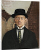 Portrait of the poet Vasili Kamensky in a Top Hat, 1917 by Eduard Gustavovich Shiman