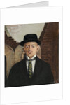 Portrait of the poet Vasili Kamensky in a Top Hat, 1917 by Eduard Gustavovich Shiman