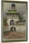 The Exterior Gates of the Pskovo-Pechersky Monastery, 1910 by Genrikh Genrikhovich Schmidt