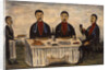Three Men at Dinner, 1900s by Niko Pirosmani