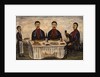 Three Men at Dinner, 1900s by Niko Pirosmani
