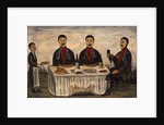 Three Men at Dinner, 1900s by Niko Pirosmani