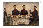 Three Men at Dinner, 1900s by Niko Pirosmani