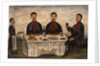 Three Men at Dinner, 1900s by Niko Pirosmani