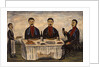 Three Men at Dinner, 1900s by Niko Pirosmani