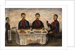 Three Men at Dinner, 1900s by Niko Pirosmani