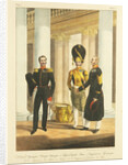Staff Officer, Non-commissioned Officer, and Drummer of the Palace Guard Grenadiers, c. 1830 by Pyotr Alexandrovich Alexandrov