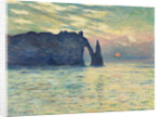 The Cliff, Étretat, Sunset, 1882-1883 by Anonymous