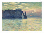 The Cliff, Étretat, Sunset, 1882-1883 by Anonymous