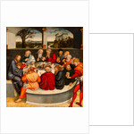 The Last Supper (with Luther amongst the Apostles), Reformation altarpiece, 1539-1543 by Anonymous
