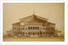 Project of the wooden summer theatre in Pavlovsk, Main facade, 1876 by Anonymous