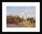 Nicholas I and his entourage reviewing the Life Guards Lancer (Ulansky) His Majestys Regiment, 1846 by Anonymous
