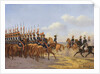 Nicholas I and his entourage reviewing the Life Guards Lancer (Ulansky) His Majestys Regiment, 1846 by Anonymous