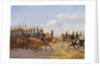 Nicholas I and his entourage reviewing the Life Guards Lancer (Ulansky) His Majestys Regiment, 1846 by Anonymous