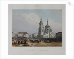 The Sennaya Square and the Saviour Church in Saint Petersburg, 1840s by Anonymous