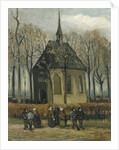 Congregation Leaving the Reformed Church in Nuenen, 1884-1885 by Anonymous